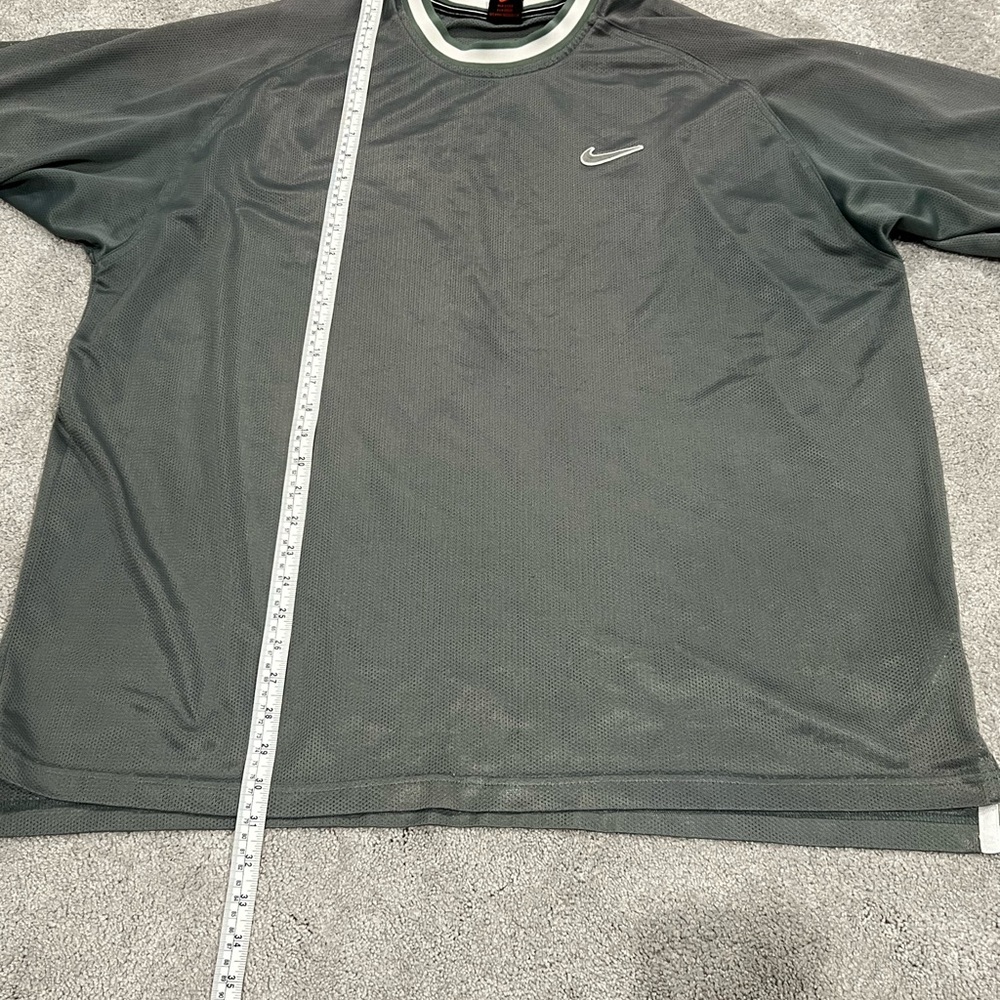 Vintage Nike Mesh Soccer Jersey Mens XL Olive 90s - Picture 9 of 9